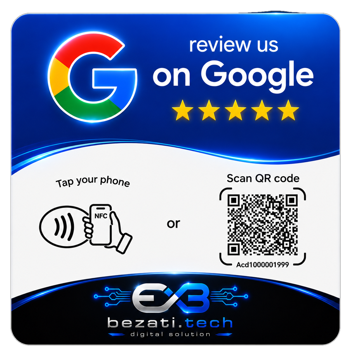 Platzhalter: quadratische Google-Bewertungskarte